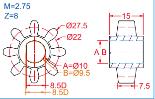 8T gear