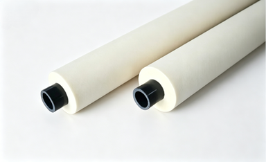 Conventional rubber rollers vs acid-resistant rollers showing swelling causes and dimensional stability in harsh chemical wet processing