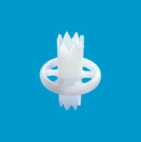 Hard plastic PCB wheel disc used for stable conveyor support and board positioning in PCB wet processing lines