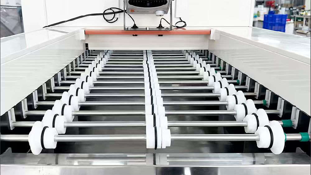 PCB Conveyor Roller Handoff Checks at Wet-Line Transfers
